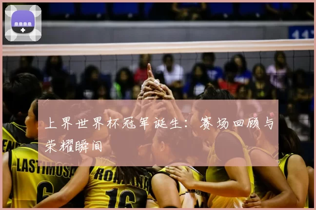 上界世界杯冠军诞生:赛场回顾与荣耀瞬间
